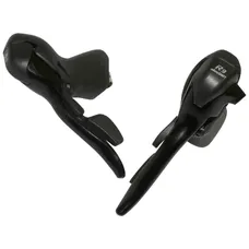 LEVIER/MANETTE ROUTE PATIN MICROSHIFT 9V. TRIPLE ALU NOIR COMPATIBLE SHIMANO (PAIRE SACHET POUR ATELIER)