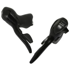 LEVIER/MANETTE ROUTE PATIN MICROSHIFT 7V. TRIPLE ALU NOIR COMPATIBLE SHIMANO (PAIRE SACHET POUR ATELIER)
