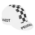 VINTAGE CYCLING CAP PEUGEOT WHITE DAMIER