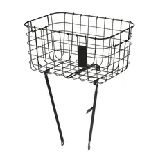 BASKET BICYCLE FRONT BASIL ROBIN STEEL BLACK MATTE ADJUSTABLE 28''/26" (WEIGHT MAXIMUM 10 kg) (47 X 31 X 25 cm)
