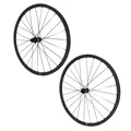 ROUES ROUTE DISQUE 700 MAVIC KSYRIUM S25 TUBELESS READY CENTERLOCK NOIR 11/10V SHIMANO (AVANT + ARRIERE) - AXE TRAVERSANT 12/100 et 12/142 + ADAPTATEUR POUR BLOCAGE RAPIDE 24 RAYONS JANTE 622-19