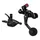 TRANSMISSION BICYCLE PLIANT URBAN LTWOO SHIFTER LEFT 5-SPEED AND REAR DERAILLEUR LTWOO 5-SPEED BLACK FOR BICYCLE PLIANT BROMPTON (SOLD INDIVIDUALLY)