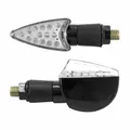 CLIGNOTANT MOTO AVOC HINO 17 LEDS BASE ABS TRANSPARENT/NOIR 17 LEDS (L 58mm / H 28mm / L 45mm) (HOMOLOGUE ECE) (PAIRE)