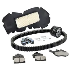KIT ENTRETIEN MAXISCOOTER ADAPTABLE PIAGGIO 530 MP3 2022> PLAQUETTE ORGANIQUE (PACK 9 PIECES) -SELECTION P2R PREMIUM