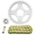 KIT CHAINE ADAPTABLE HYOSUNG 125 GV AQUILA 2001>2010 428 13x48 (DIAM COURONNE 58/78/8.5) (DEMULTIPLICATION ORIGINE) -AFAM