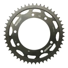 ADAPTABLE 50CC GEARED MOTORCYCLE REAR SPROCKET MBK 50 X-LIMIT 2003>2006/YAMAHA 50 DTR 2003>2006 420 48 DTS STEEL (BORE 10 5 mm) -SUPERSPROX