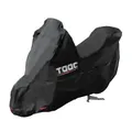 PROTECTIVE COVER MOTORCYCLE TAAC SUPER HYDROSCUD OXFORD 300D POLYESTER WATERPROOF/WATERPROOF 5000 mm SIZE M BLACK (204X90X163CM) (STRAP ANTI-FLOATING/EYELET LOCK)