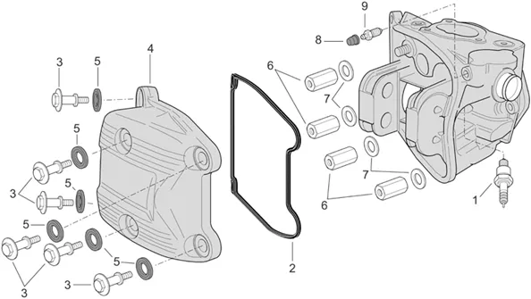 Couvre-culasse external thermostat