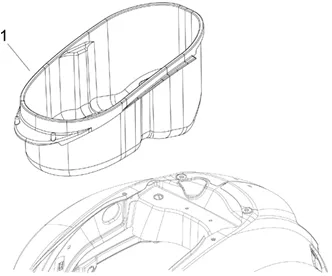 Logement casque   dessous de selle