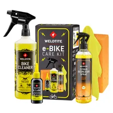 PACK/KIT E-BIKE CARE ULTIMATE WELDTITE ENTRETIEN (CONTIENT SPRAY NETTOYANT BIKE CLEANER - SPRAY DEGREASER CITRUS - LUBRICANT E-LUBE - CHIFFON OF NETTOYAGE-EPONGE)