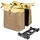 DOUBLE BICYCLE PANNIER BASIL VIVE SABLE/YELLOW 28-35L MOUNTING KIT CARRIER MOUNTING KIT SYSTEM MIK (COMPATIBLE WITH 211726 INCLUDED) (30X18X49CM) FERMETURE PLIANT ANTI-PLUIE