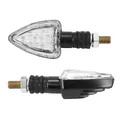 CLIGNOTANT MOTO AVOC ASO 13 LEDS BASE ABS TRANSPARENT/NOIR (L 78mm / H 37mm / L 27mm) (HOMOLOGUE CE) (PAIRE)