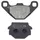 PLAQUETTE DE FREIN NEWFREN POUR PEUGEOT DJANGO 125 ALLURE-EVASION-SPORT 2014> / KYMCO 125 AGILITY 2008>2012 (L 85mm / 56mm - H 43mm / 37mm - P 8mm / 10.2mm) (FD0073BE) (ELITE ORGANIQUE)