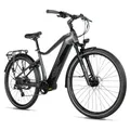 ELECTRIC BICYCLE/E-BIKE TREKKING BIKE 28 LEADER FOX EXETER 2026 MEN'S MID-DRIVE MOTOR BAFANG 36-SPEED M420 80NM ALUMINIUM GREY GLOSS 8-SPEED BATTERY 15AH (22,5'' - H56CM - SIZE XXL - FOR ADULT OF 190 cm TO PLUS)