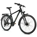 CONVENTIONAL BICYCLE TREKKING BIKE 28 LEADER FOX ESPIRIT 2025 MEN'S BLACK 9-SPEED FRAME ALUMINIUM 22,5 INCHES (SIZE ADULT 190 TO PLUS)