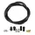 BRAKE HOSE FOR DISC BRAKE TYPE SHIMANO BH90 BLACK - WITH 4 OLIVES, 4 PINS, 2 KITS RACCORDS - CABLE HOUSING HYDRAULIC DURA-ACE, ULTEGRA, 105, GRX LENGTH 3000 mm