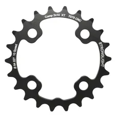 MTB CHAINRING 4-BOLT DIA. 64 FOR SHIMANO XT M785 STRONGLIGHT DOUBLE 22T INNER BLACK (FOR OUTER 36T) NOT THREADED - THICKNESS 3.5 mm 10-SPEED