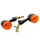 CLIGNOTANT 50 A BOITE ADAPTABLE DERBI 50 SENDA 1995> / BETA 50 RR ORANGE/NOIR (PAIRE) -REPLAY