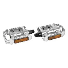 PEDAL ROAD NEWTON 500 SILVER ALUMINIUM D9/16 105X79MM 368 g (PAIR CARDED)