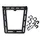 PLATINE BLACK FOR MOUNTING KIT OF THE SYSTEM MIK STUDS - S'ADAPTE ON LES CARRIER STANDARD (MOUNT WITH ADAPTER KIT) (SOLD INDIVIDUALLY)