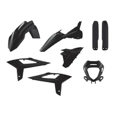 CARROSSERIE/CARENAGE MOTO ENDURO BETA 125, 250, 350, 390, 400, 480 RR 2T/4T 2020>2022 NOIR (KIT PLASTIQUES 8 PIECES) -POLISPORT