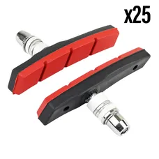 BRAKE SHOE HOLDER FOR E-BIKE V-BRAKE TO SCREW DEPORTE MARWI 80 mm BLACK/RED KEVLAR (CASE 25 PAIRS)