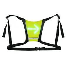JACKET/GILET/BAUDRIER SAFETY WITH SIGNALISATION INTEGREE 48 LEDS WITH INDICATEUR DIRECTION AND TELECOMMANDE HANDLEBAR WITHOUT FIL (H20XL20CM) RECHARGEABLE USB