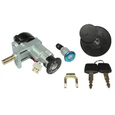 CONTACTEUR A CLE SCOOT ADAPTABLE KEEWAY 50 FOCUS/CPI 50 ARAGON/SCOOT 50 CHINOIS BJ08, RY8 (AVEC SERRURE DE SELLE + BOUCHON ESSENCE) -P2R