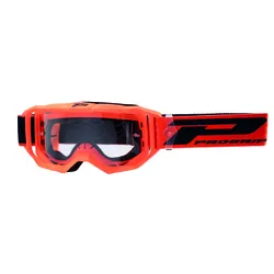 MASQUE/LUNETTES CROSS PROGRIP 3300 TR VISION GO ORANGE FLUO MAT ECRAN TRANSPARENT ANTI-RAYURES/ANTI U.V./ANTI-BUEE (HOMOLOGUE CE-EN-N- AC-96025 REV.2)