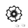 GALET DERAILLEUR TOOPRE 11 DENTS NOIR (VENDU A L'UNITE) -INCLUS RONDELLES 4 ET 5 mm