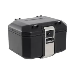 TOP CASE SHAD TR48 TERRA 48L BLACK EDITION WITH LOCK SYSTEM - CAPACITY 2 CASQUES 1 OPEN-FACE + 1 FULL-FACE (PLATE SOLD SEPAREMMENT) (D0TR48100B)