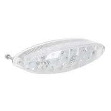 FEU ARRIERE UNIVERSEL REPLAY A LEDS OVALE TRANSPARENT AVEC STOP (16 LEDS ROUGES/3 BLANCHES) **