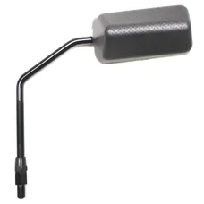REAR-VIEW MIRROR SCOOTER REPLAY F1 DIAM10 REVERSIBLE CARBON TRESSE MATTE (X1) -ROD LONG BLACK- **