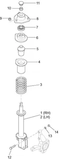 Suspension avant - Amortisseur/s