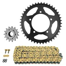 KIT CHAINE ADAPTABLE APRILIA 900 DORSODURO ABS 2017>2020 525 15x44 (DIAM COURONNE 100/120/10.25) (DEMULTIPLICATION ORIGINE) -AFAM