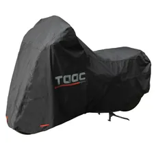 PROTECTIVE COVER MOTORCYCLE TAAC SUPER HYDROSCUD OXFORD 300D POLYESTER WATERPROOF/WATERPROOF 5000 mm SIZE L BLACK (219X90X127CM) (STRAP ANTI-FLOATING/EYELET LOCK)