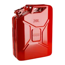 JERRYCAN/BIDON ESSENCE/CARBURANT PRESSOL METAL ROUGE 20L (HOMOLOGUE TUV/EN)