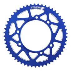 ADAPTABLE 50CC GEARED MOTORCYCLE REAR SPROCKET APRILIA 50 RX 2006>2017/DERBI 50 SENDA X RACE 2004>2011/RIEJU 50 MRT 2009> 420 53 DTS ALUMINIUM CNC BLUE (DIAMETER 105/124/8.5) -STAGE 6