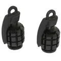 CAP OF VALVE SCOOTER/MOPED REPLAY VS GRENADE BLACK (PAIR)