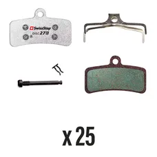 PLAQUETTE DE FREIN VTT SHIMANO XTR M9120 XT M8120/M8020 SLX M7120 SAINT M820/M640/810, TRP, TEKTRO (SWISSSTOP ORGANIC - DISC 27E)(VENDU PAR 25) - COMPATIBLE VAE ET MOTO ELECTRIQUE SUR-RON