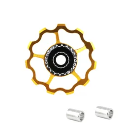 DERAILLEUR JOCKEY WHEEL TOOPRE 11 TEETH OR (SOLD INDIVIDUALLY) -INCLUDED RONDELLES 4 AND 5 mm
