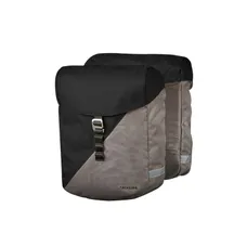 DOUBLE BICYCLE PANNIER RACKTIME VIDA 24L BLACK AND PIERRE (32X14X36CM) - COMPATIBLE SYSTEM RACKTIME SNAPIT