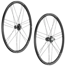 ROUES ROAD DISC 700 CAMPAGNOLO ZONDA CENTERLOCK BLACK CASSETTE CAMPA 12/11/10-SPEED THRU AXLE (PAIR) 18/21 SPOKES RIM 17C