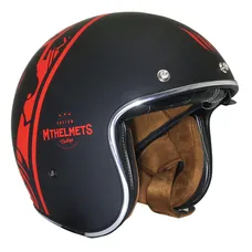 OPEN-FACE HELMET MT HELMETS THE MANS 2 SV DIVENIRE BLACK/MATTE RED XS