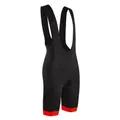 CYCLING SHORTS GIST BIB STRAPS FLOW BASE COOLMAX BLACK BORDS RED S -5116