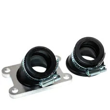 INTAKE MANIFOLD 50CC GEARED MOTORCYCLE REPLAY FLEXIBLE FOR MINARELLI 50 AM6/MBK 50 X-POWER/YAMAHA 50 TZR/PEUGEOT 50 XPS/RIEJU 50 RS1, SMX (FOR PHBG/PHVA, DIAMETER INNER 24 mm, WITH 2 MANCHONS 30- + 45-)