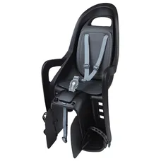 PORTE BEBE/SIEGE ENFANT ARRIERE POLISPORT A FIXER SUR PORTE BAGAGE FIXATION AVS+ GROOVY NOIR COUSSIN GRIS (9 A 22Kgs) HOMOLOGUE EN 14344