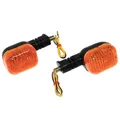 CLIGNOTANT SCOOT ADAPTABLE PEUGEOT 50 TKR, TREKKER, SQUAB AR ORANGE/NOIR FILETAGE PAS 1,25 mm (PAIRE) ** -REPLAY