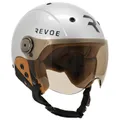 CASQUE VELO ADULTE REVOE PREMIUM URBAIN/CITY GRIS SILVER TAILLE 55-56 ECRAN REGLABLE, PROTECTION OREILLE AMOVIBLE (VENDU EN BOITE) COMPATIBLE EBIKE ET TROTTINETTE - HOMOLOGATION EN1078+A1