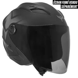 CASQUE JET SCOOT ADX AJ150 EVO NOIR/GRIS MAT XS (DOUBLE ECRAN) (ECE 22.06)
